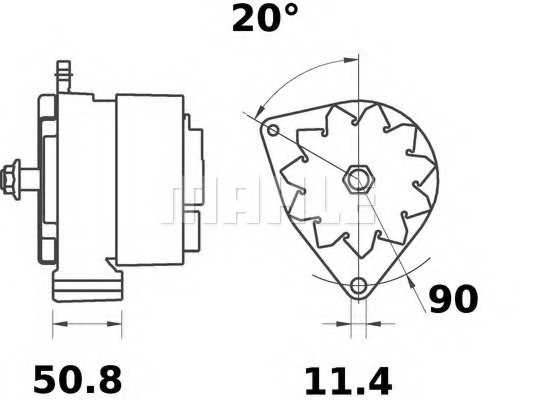 MAHLE ORIGINAL MG 445 Alternator